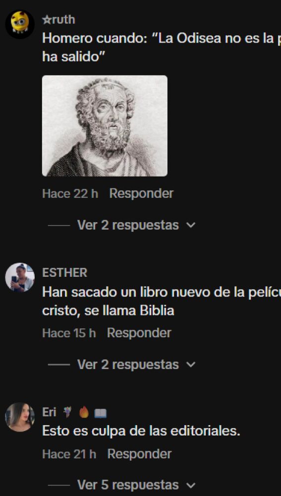 Comentarios de hermosbooks en TikTok