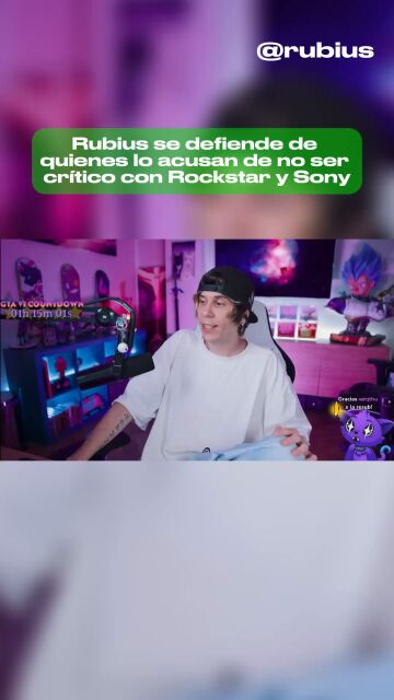 Rubius se defiende de quienes lo acusan de no ser cr&iacute;tico con Rockstar Games y Sony