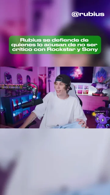 Rubius se defiende de quienes lo acusan de no ser crítico con Rockstar Games y Sony Rubius se defiende de quienes lo acusan de no ser crítico con Rockstar Games y Sony