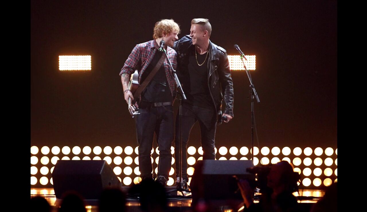 Pol&eacute;mica entre Macklemore y Ed Sheeran: Los comentarios de Free Palestine expulsan al rapero del tour