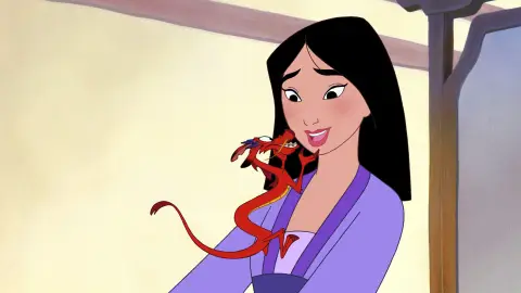 Mulán y Mushu en el clásico Disney Mulán y Mushu en el clásico Disney