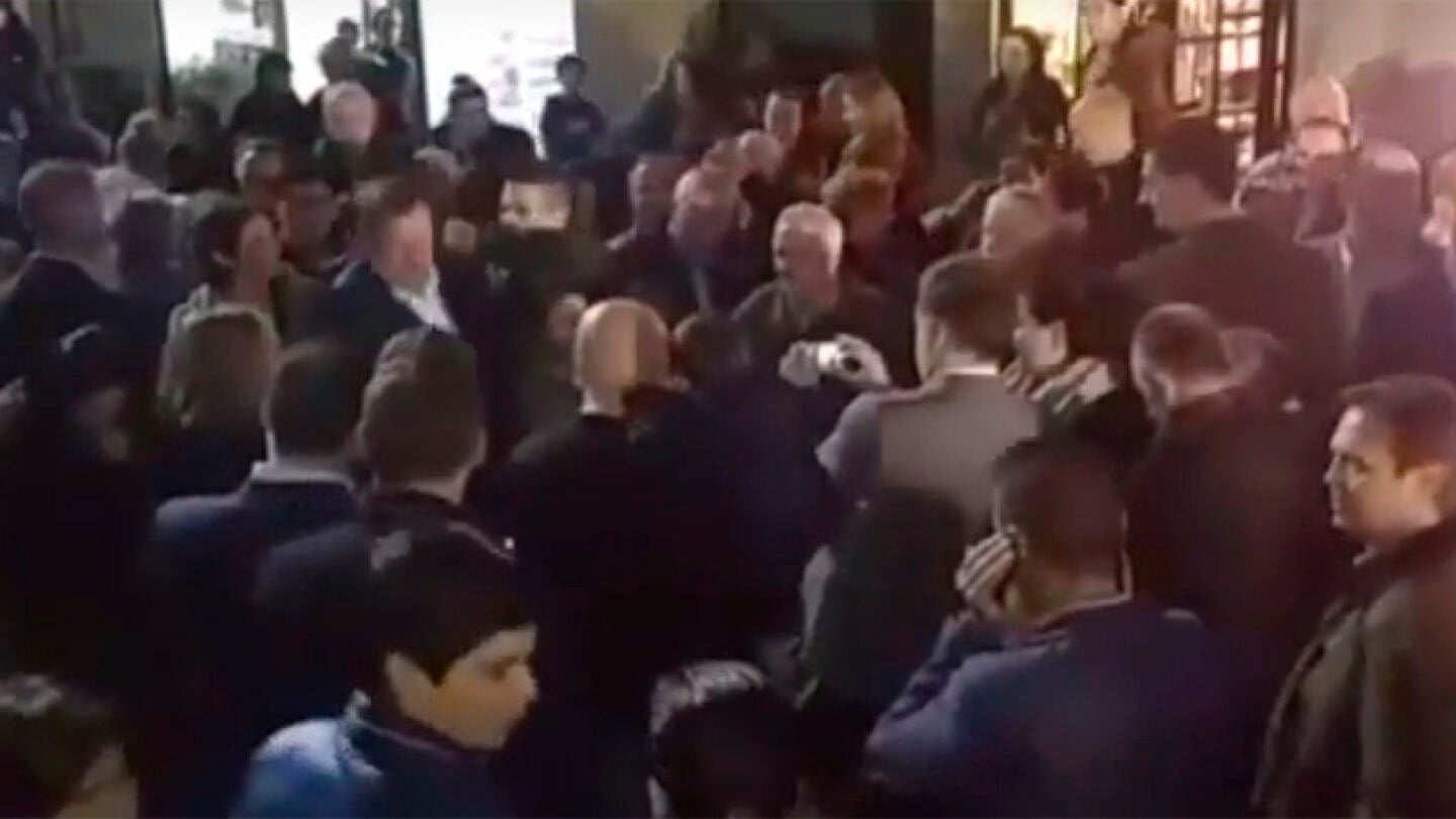 Agresión a Rajoy en Pontevedra