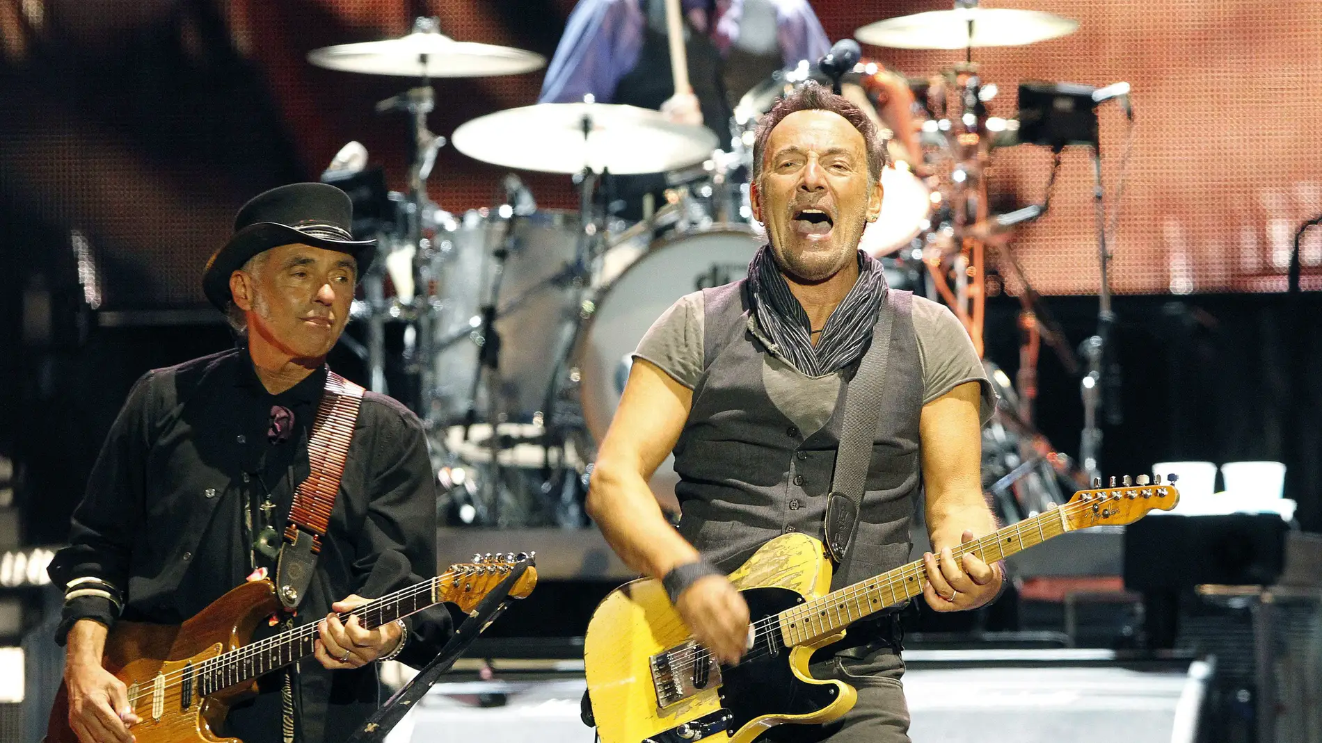 El músico y cantante estadounidense Bruce Springsteen durante un concierto