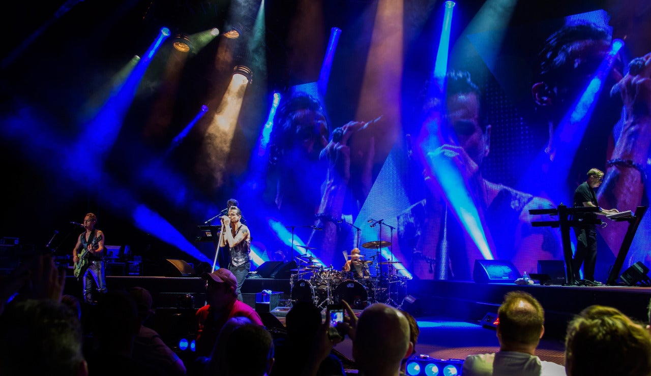 Depeche Mode durante su gira estadounidense