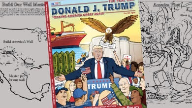 Los libros de colorear que adoctrinan a los niños de la América de Trump