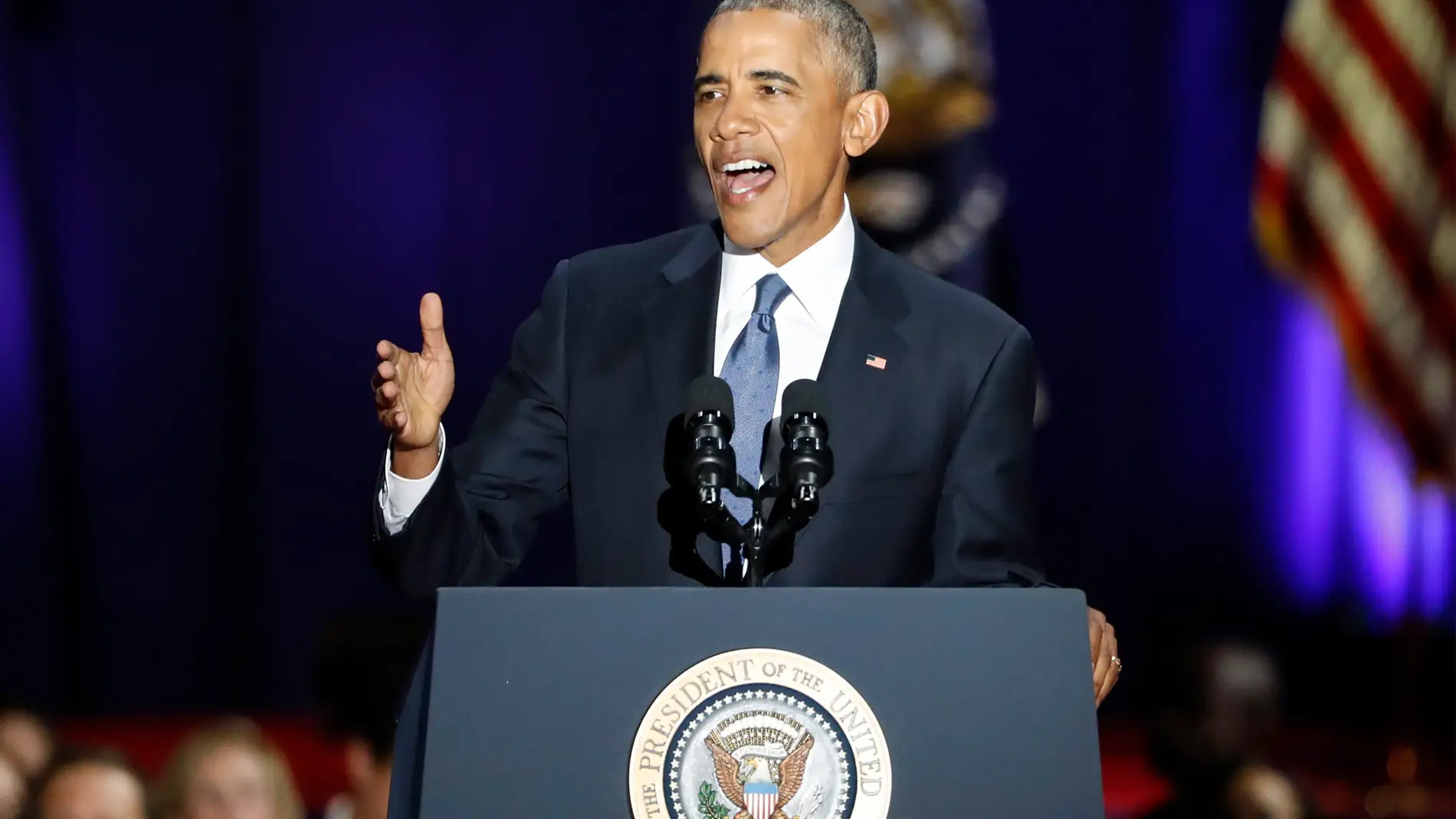Barack Obama durante su discurso