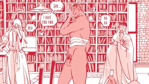 Viñeta de la dibujante Enma Ríos que también compite a la Mejor Antología Viñeta de la dibujante Enma Ríos que también compite a la Mejor Antología