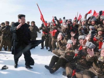 Kim Jong-Un en el monte Paektu