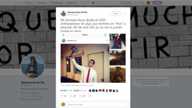 Lleva desde el 2014 disfrazándose de algo que termine en 