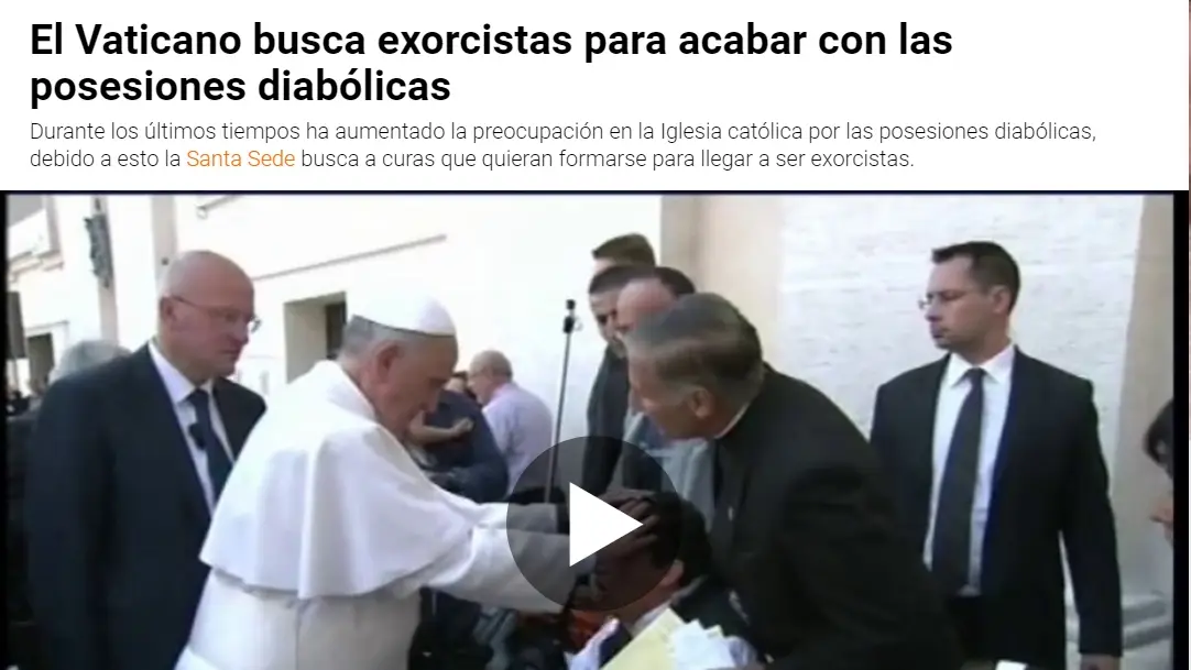 El vaticano busca exorcistas
