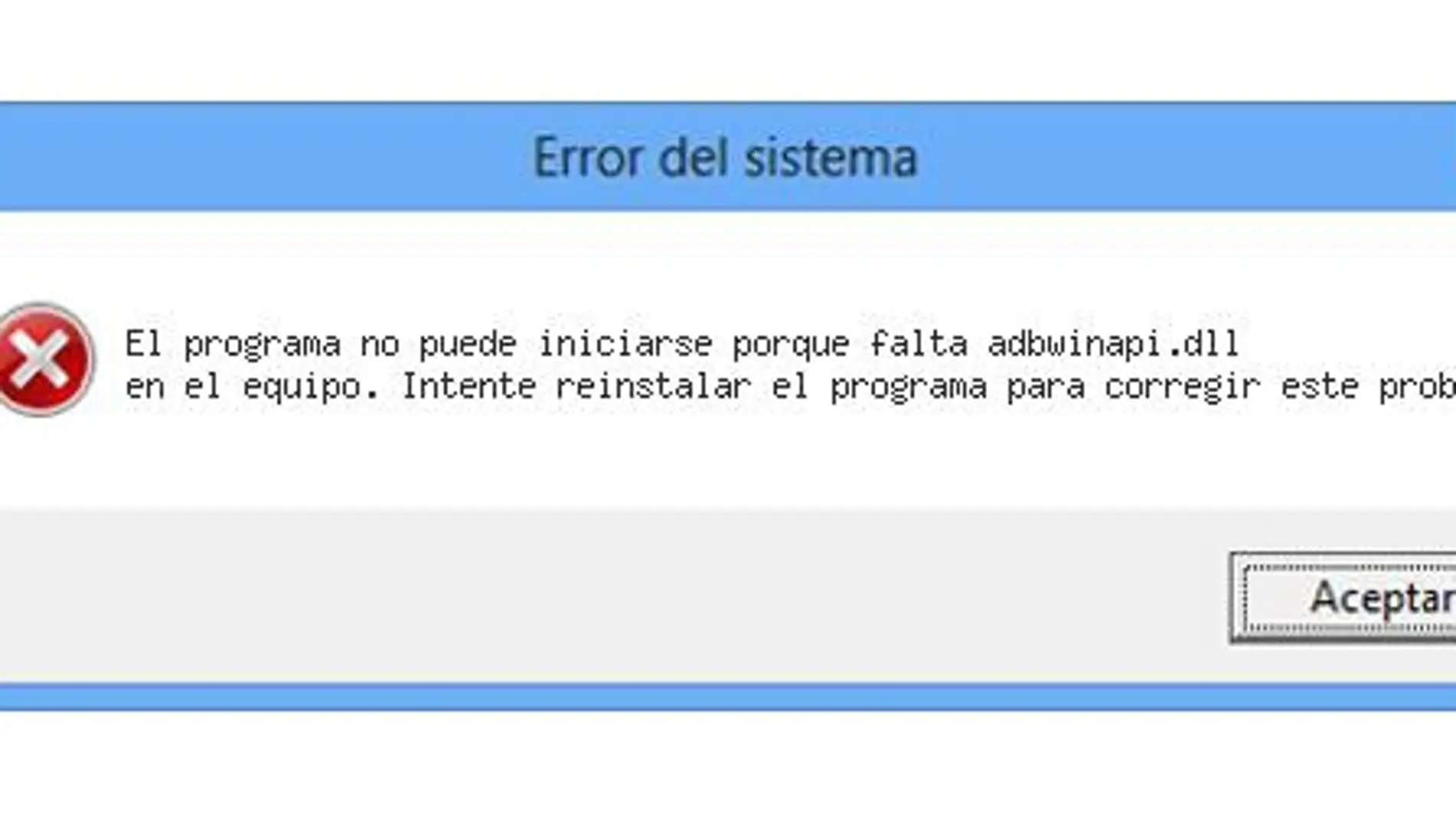 Error del sistema