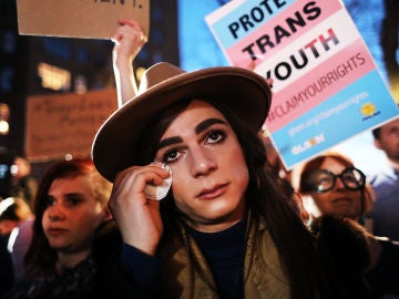 Manifestación transgénero contra Donald Trump