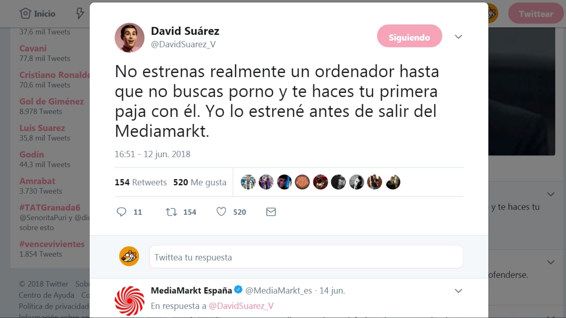 Tuit de David Su&aacute;rez