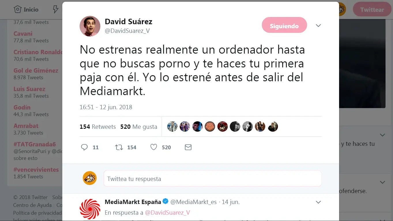 Tuit de David Suárez