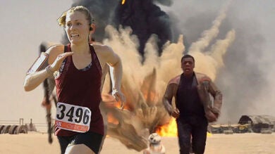 Su mujer ganó una carrera y el reaccionó haciéndole esta genial serie de montajes