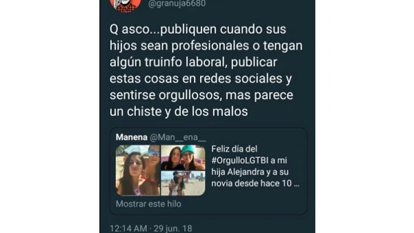 Mensaje de odio en Twitter
