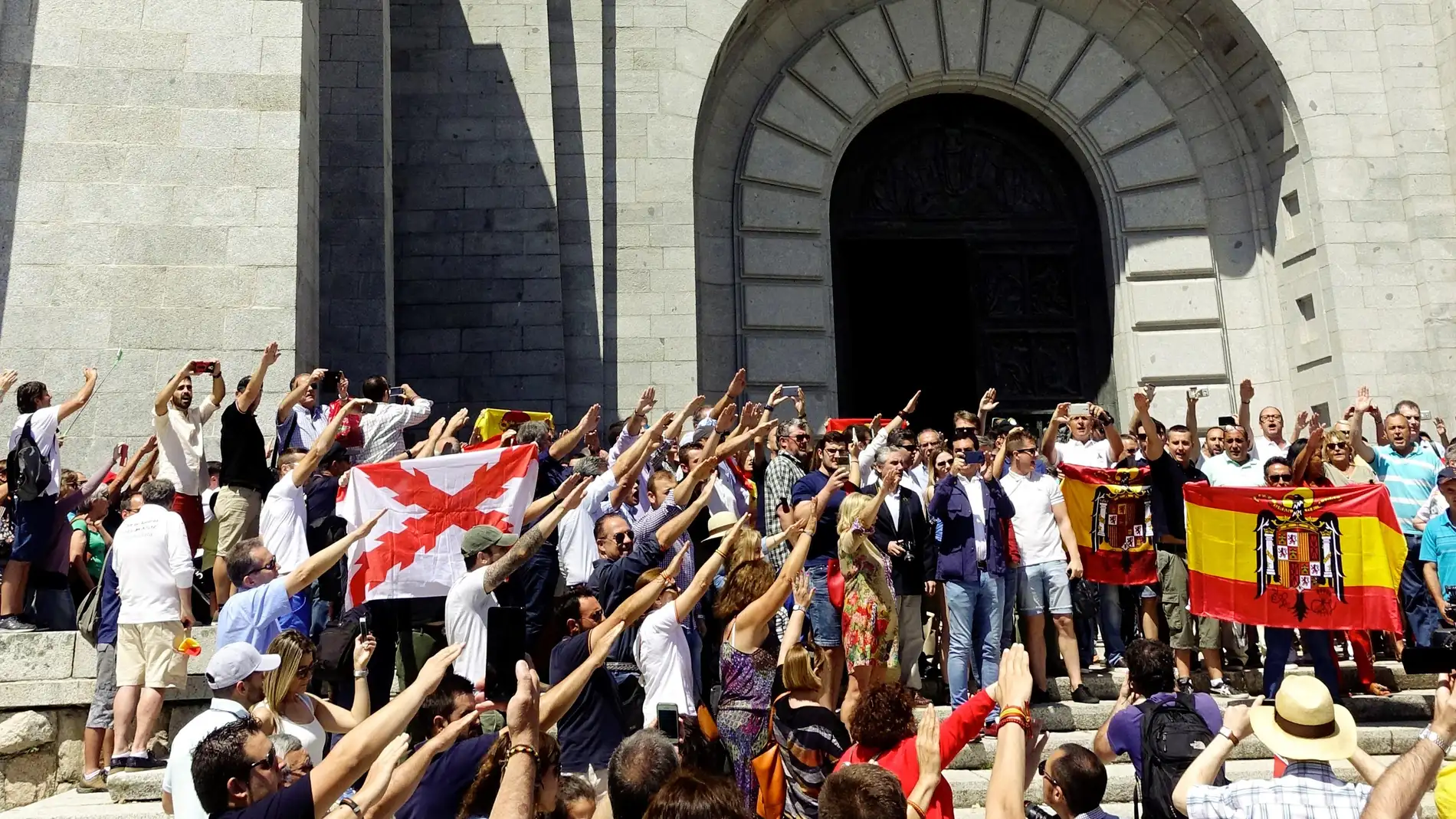 Protesta en el Valle de los Caídos (Archivo)