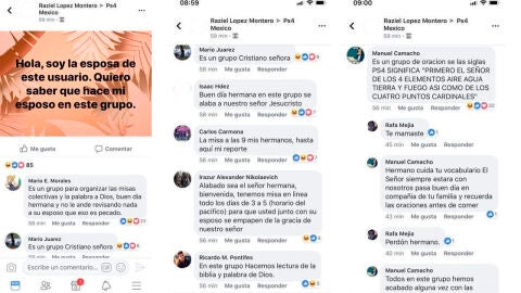 Conversación grupo de chat de Facebook