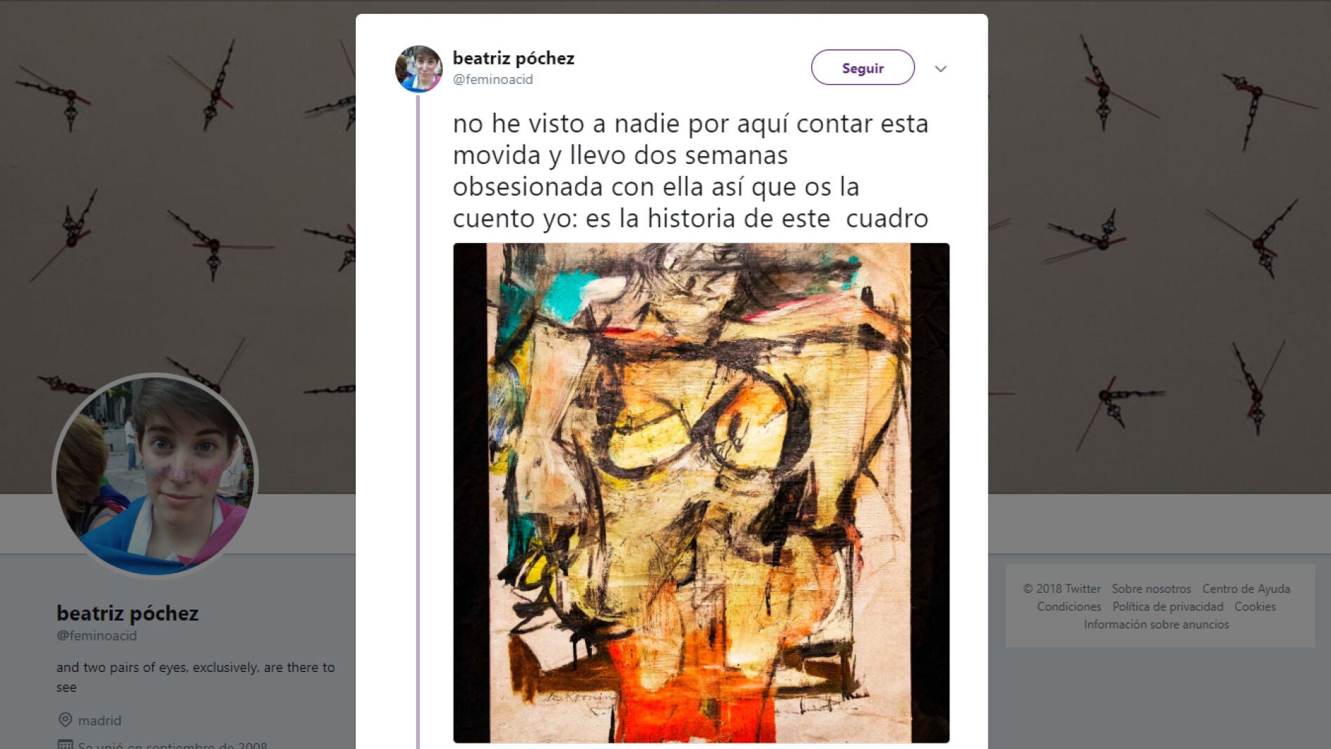 Hilo de Twitter de Beatriz P&oacute;chez
