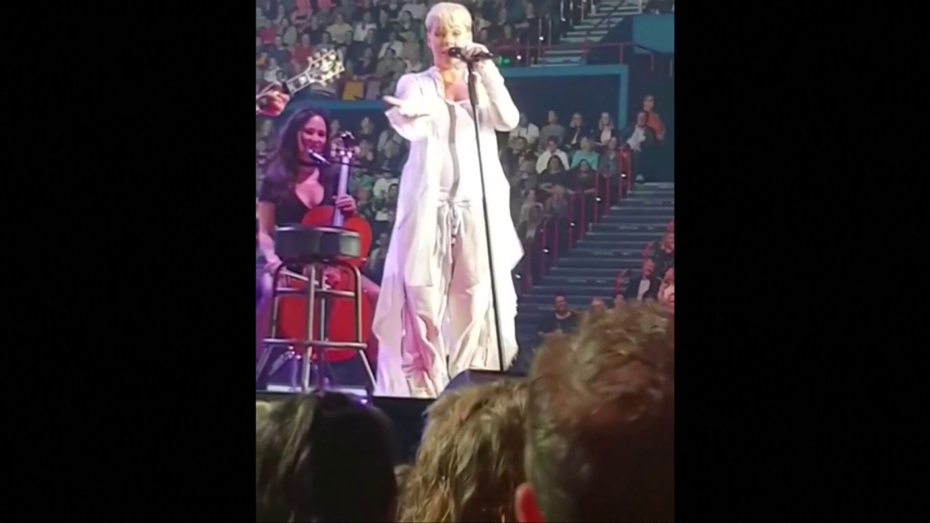 Pink, durante un concierto en Brisbane, Australia