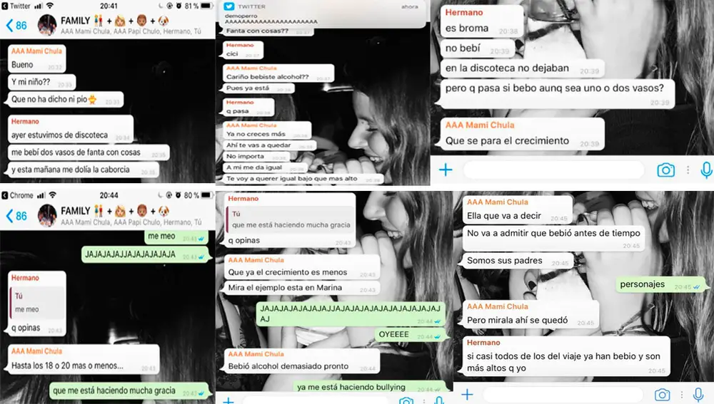 Conversación de un grupo de WhatsApp