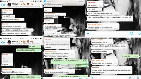 Conversación de un grupo de WhatsApp Conversación de un grupo de WhatsApp