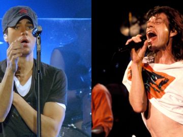 Enrique Iglesias y Mick Jagger