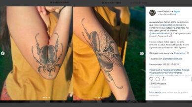 8 increíbles tatuajes que se transforman según la posición del brazo o de la pierna