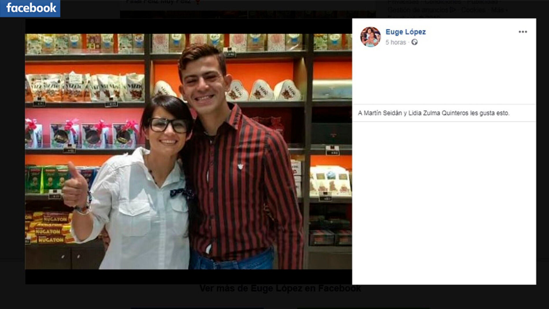Carlos Duarte junto a Euge L&oacute;pez, la empleada que difundi&oacute; su CV escrito a mano