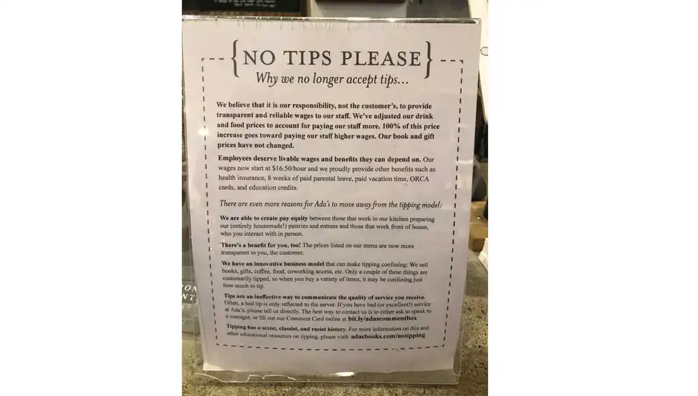 No tips please