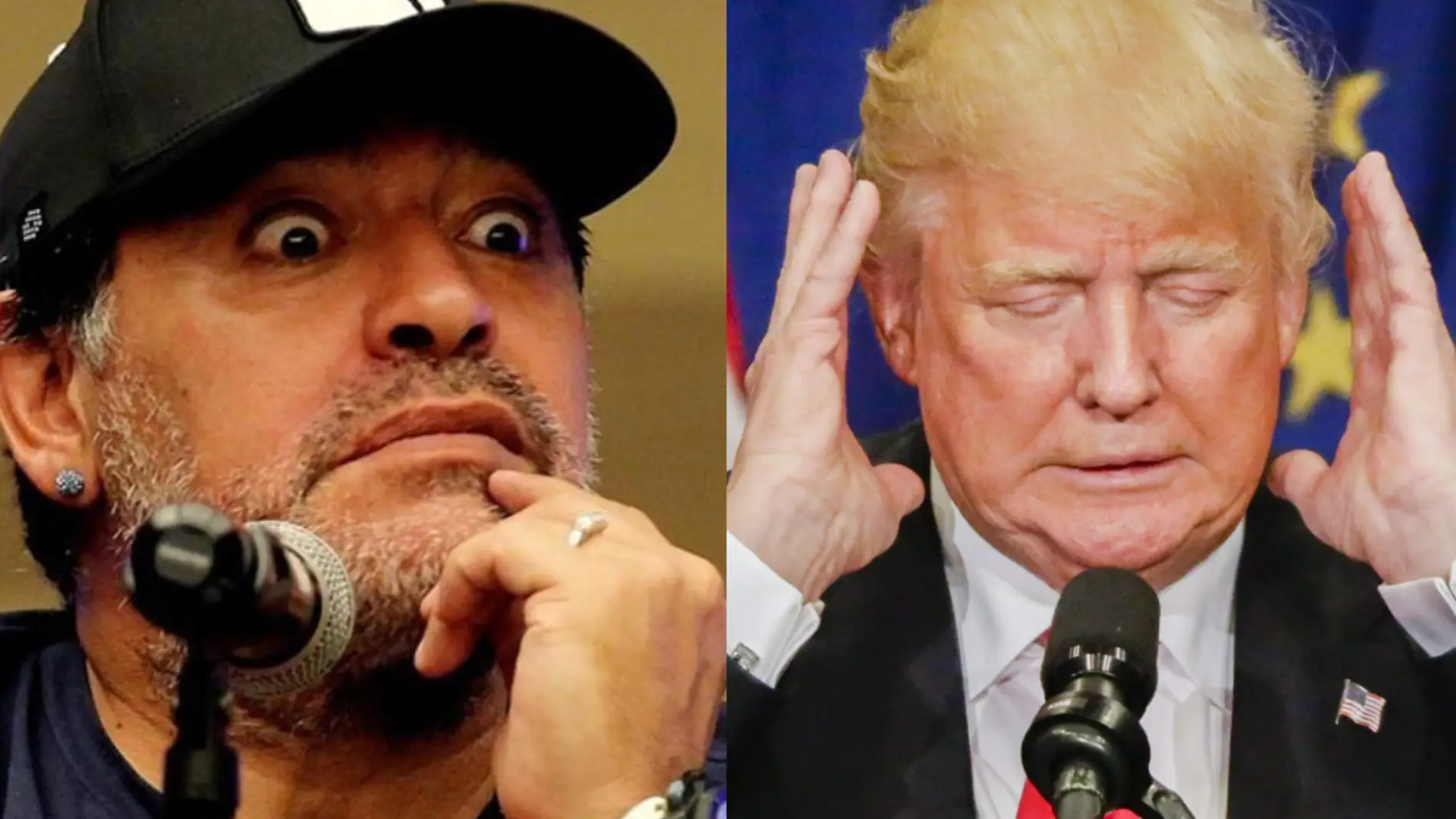 Maradona y Donald Trump