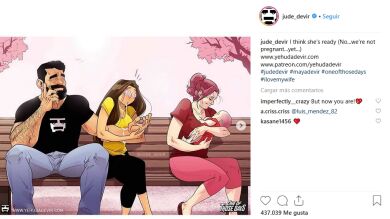 Este artista anuncia a través de divertidos cómics que él y su esposa van a tener un bebé
