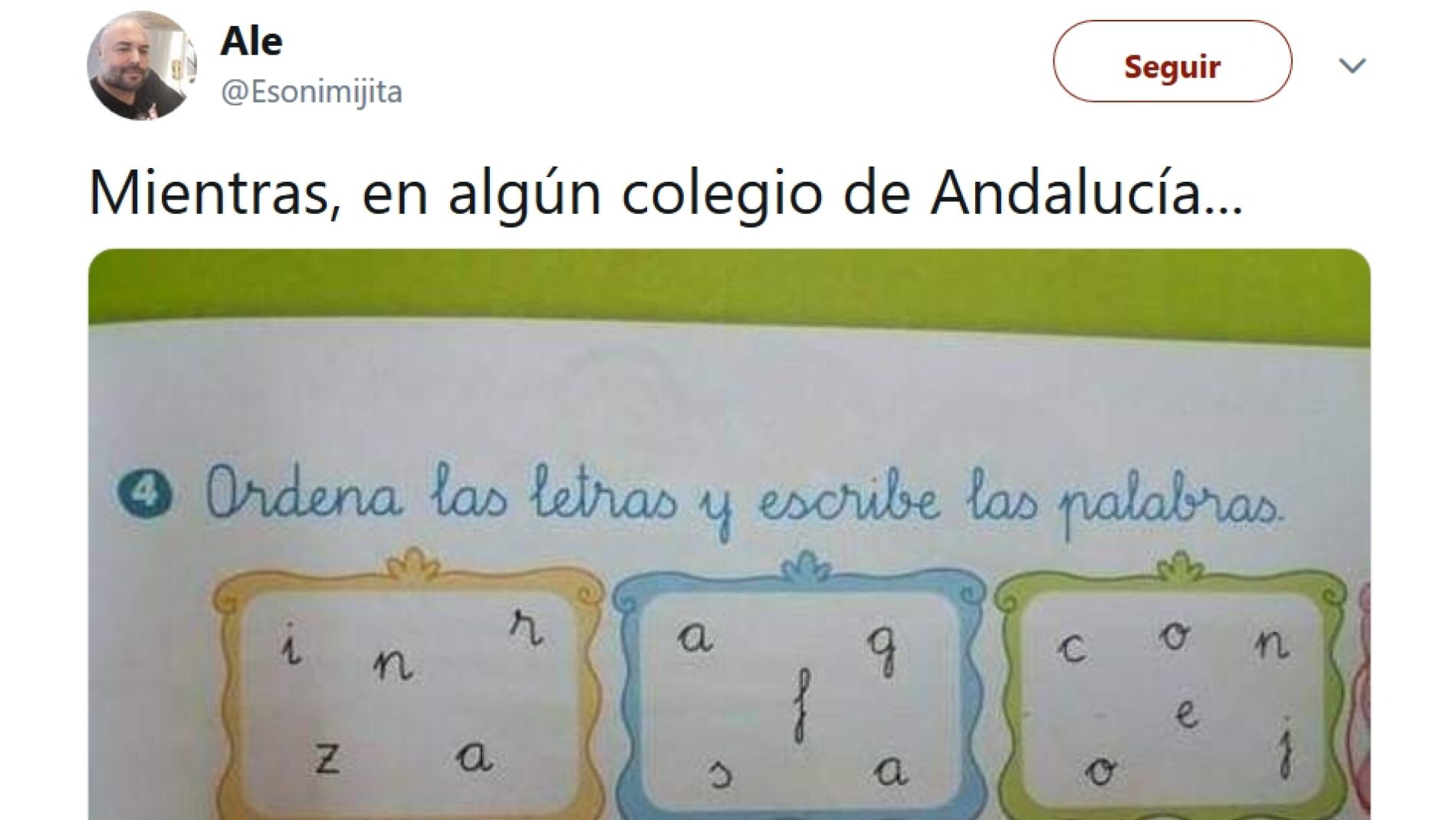 Pregunta de examen que se ha vuelto viral
