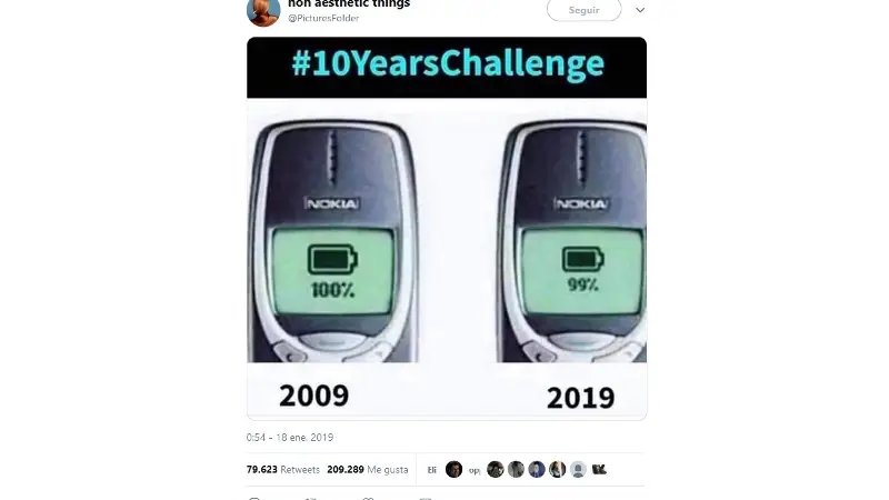 Memes del 10 year challenge