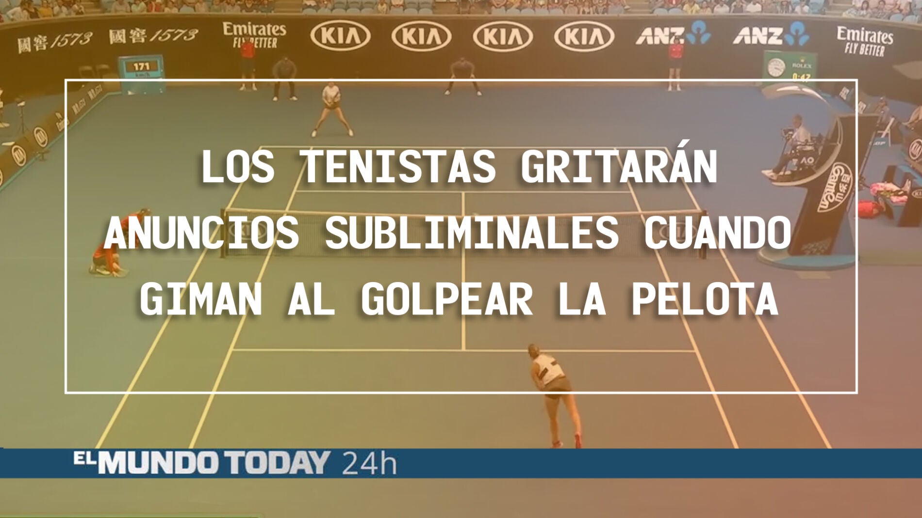 Los tenistas gritar&aacute;n anuncios