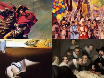 Cuadros famosos de Jacques Louis David, Rivera, Dali y Rembrandt