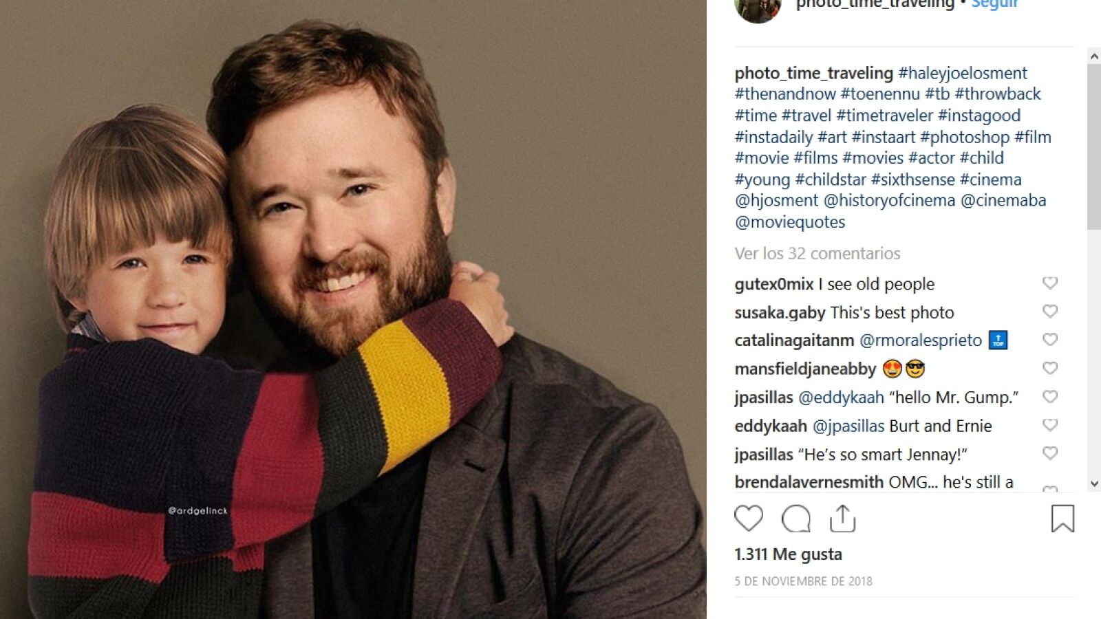 20 famosos posan con su yo más joven