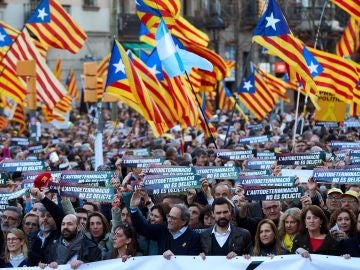 Manifestaci&oacute;n en Barcelona contra el juicio al 'proc&eacute;s'