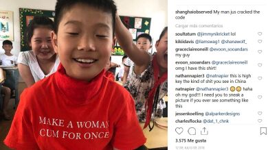 8 chinos que claramente no saben lo que pone en sus camisetas