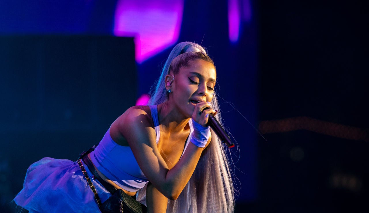Ariana Grande durante su actuación en Coachella 2018