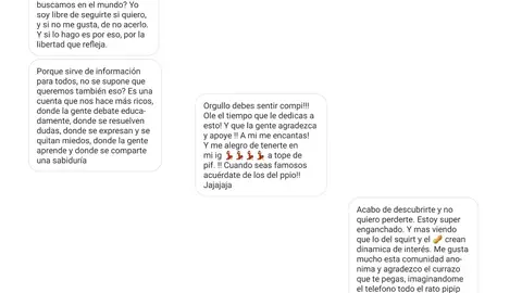 Comentarios en la cuenta de Instagram Comentarios en la cuenta de Instagram