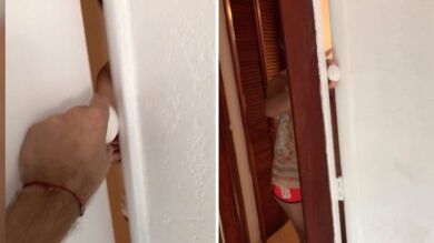 VÍDEO: Le gasta la broma del huevo y la puerta pero no esperaba que ella consiguiera sacarlo