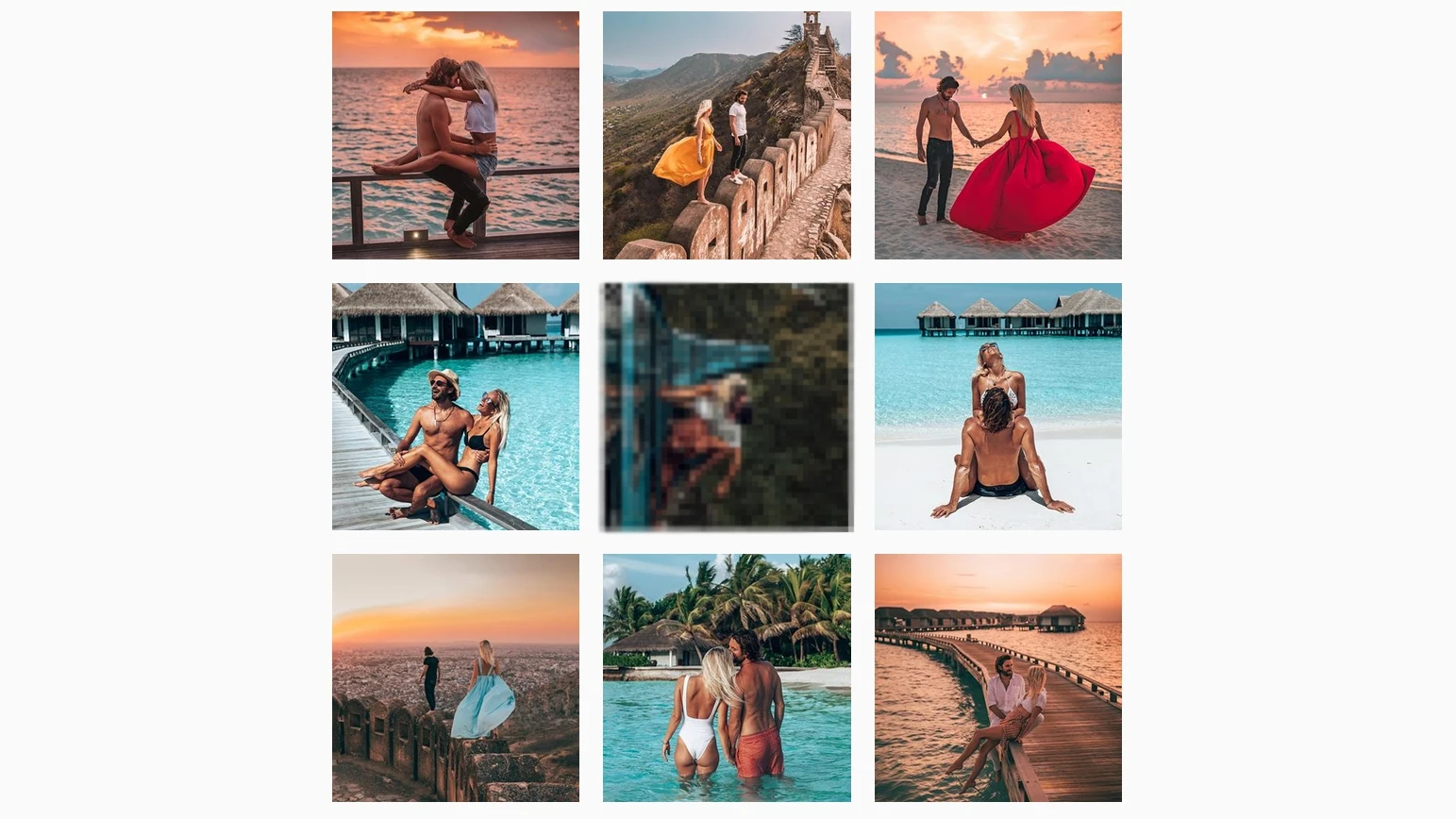 Instagram de la pareja @backpackdiariez