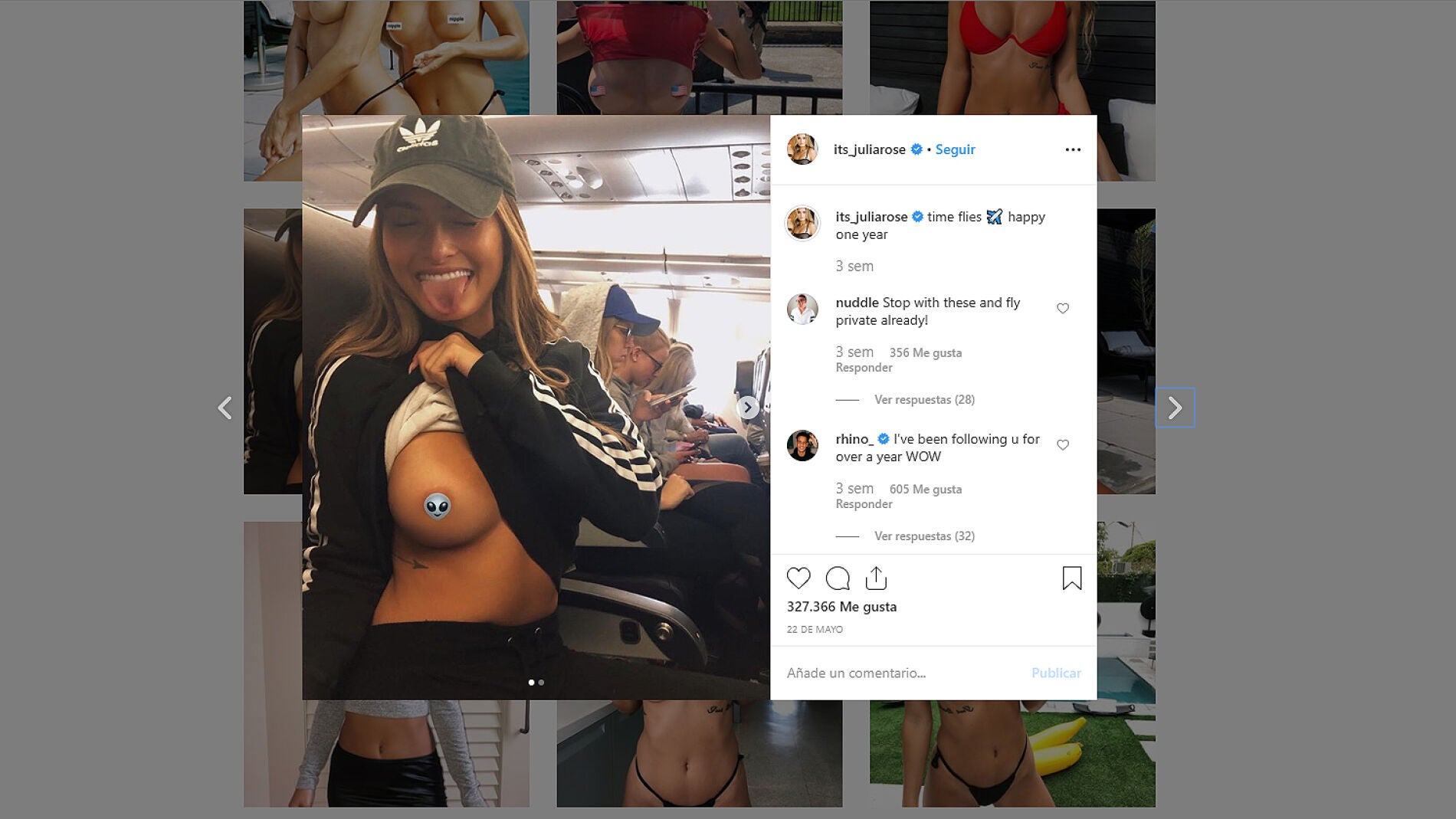 Influencer en Topless