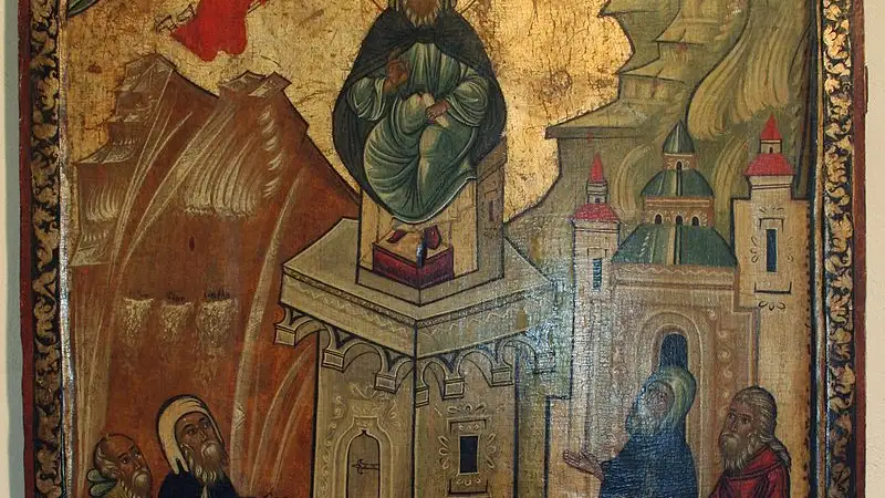 Simeón el estilita (Icono del siglo XVI)