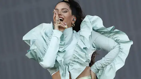 Rosalía durante su actuación en el Mac Cool Rosalía durante su actuación en el Mac Cool