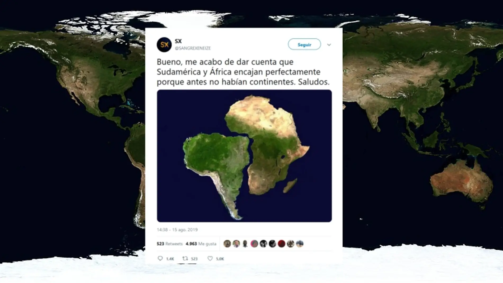 Un tuitero descubre Pangea