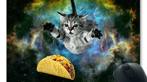 Alfombrilla de ratón con dibujo de un gato Alfombrilla de ratón con dibujo de un gato