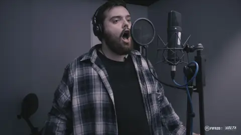 Ibai Llanos grabando para FIFA 20 Ibai Llanos grabando para FIFA 20