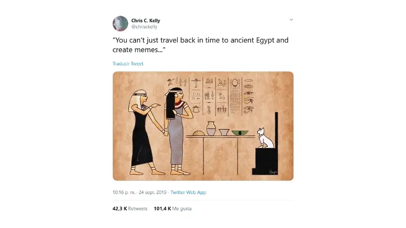 Memes transformados en jeroglíficos